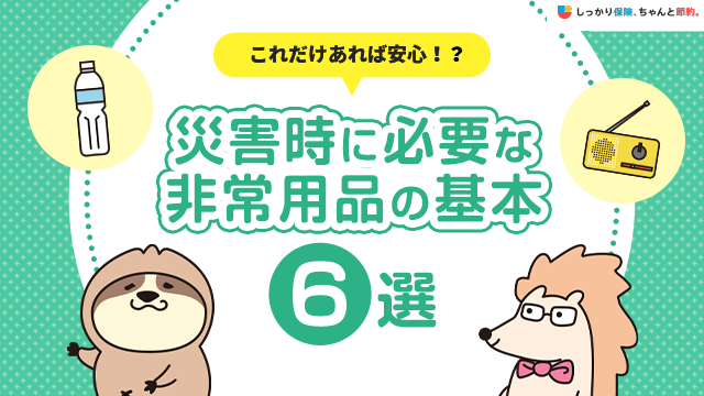 災害時の非常用品を約2人に1人は備えている！防災バッグの基本6選