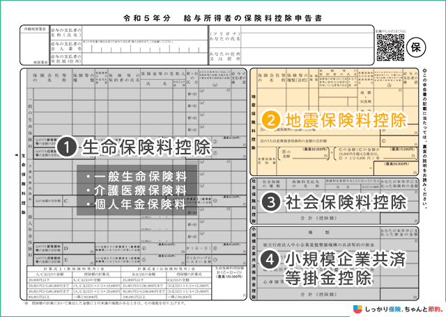保険料控除申告書-地震保険料控除