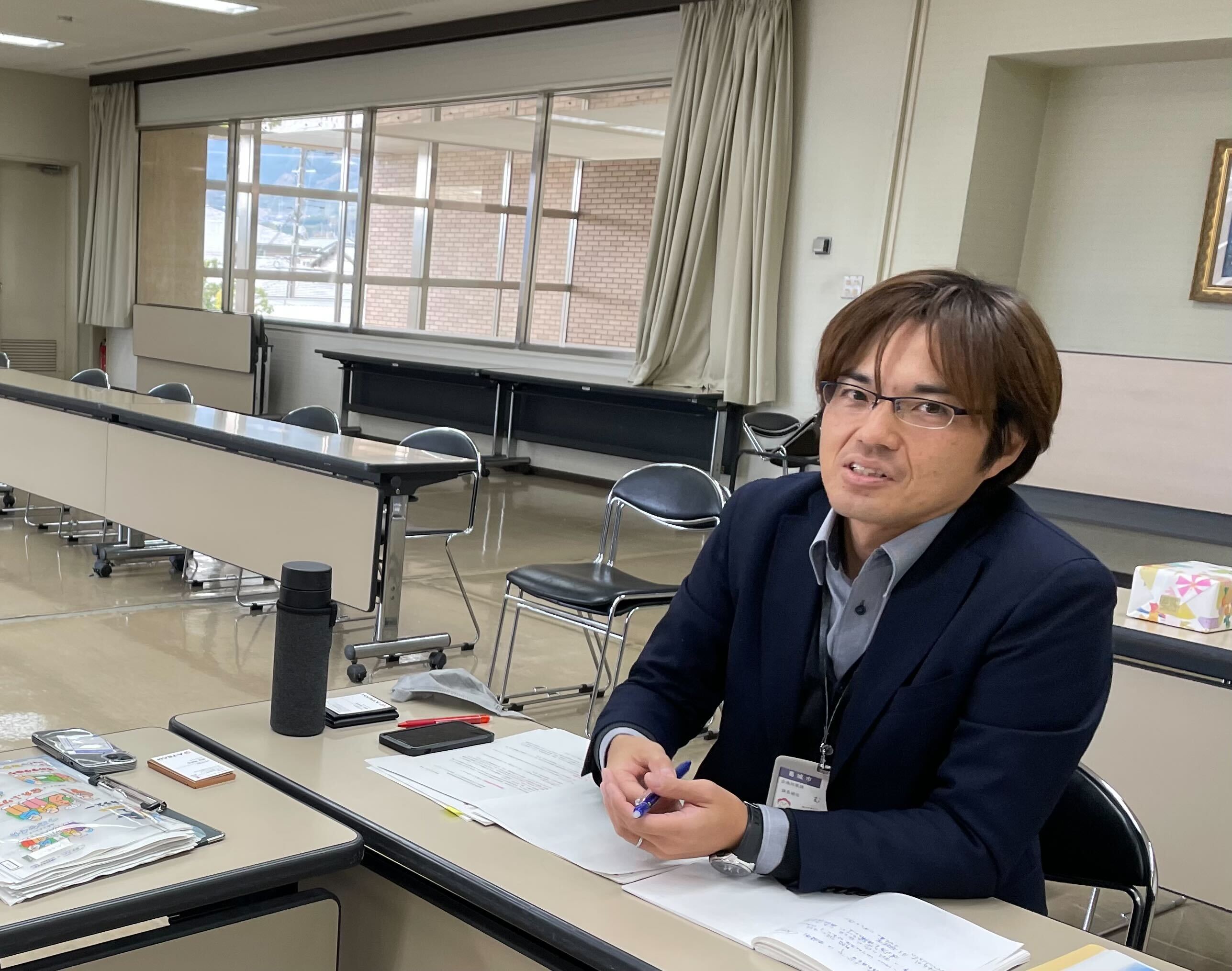 インタビューの様子
