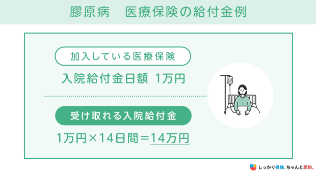 膠原病 医療保険の給付金例
